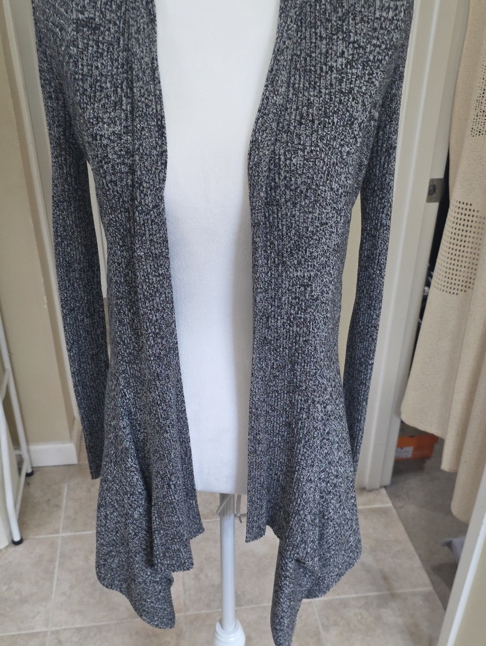 Bar III Women's Marled Gray Open-Front Cardigan